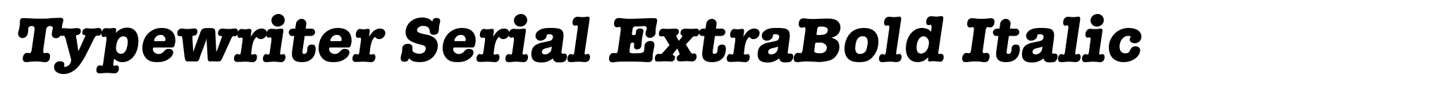 Typewriter Serial ExtraBold Italic image
